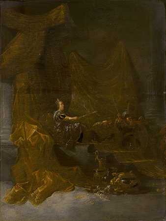 所罗门面前的示巴女王`The Queen of Sheba before Solomon (1640–1650)