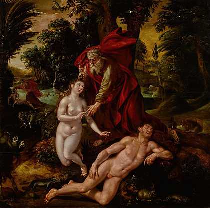 夏娃的创造`The Creation of Eve by Maerten De Vos