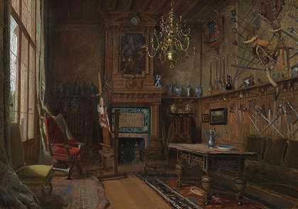 科恩·梅策拉（Coen Metzelaar）在Le Vésinet的威尔特·霍尔修森（Willet Holthuysen）夫妇别墅中的工作室`Het atelier in de villa van het echtpaar Willet~Holthuysen te Le Vésinet (1875 – 1885) by Coen Metzelaar