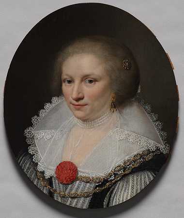 女人的肖像`Portrait of a Woman (1620s) by Jan Anthonisz van Ravesteyn