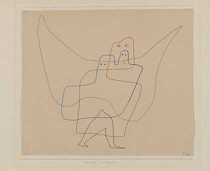 安琪尔她很关心`In Angels Care (1931) by Paul Klee