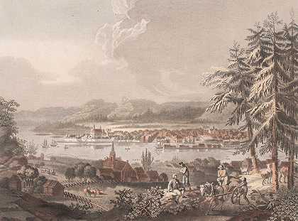 克里斯蒂亚尼亚市景观`Udsigt over byen Kristiania (1790 – 1817) by Georg Haas