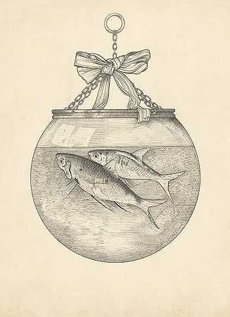 碗里的鱼`Vissen in een kom (1887 ~ 1916) by Willem Pothast