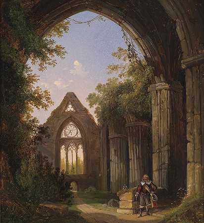教堂遗址`Kirchenruine (1848) by Joseph Altenkopf