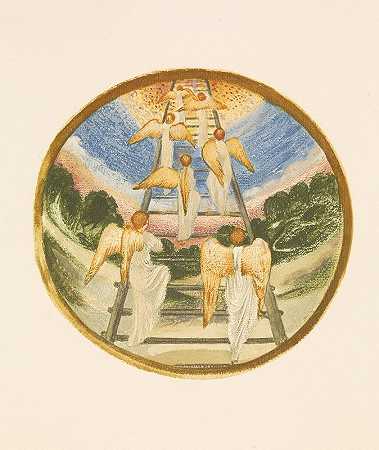 雅各布梯子`Jacobs Ladder (1905) by Sir Edward Coley Burne-Jones