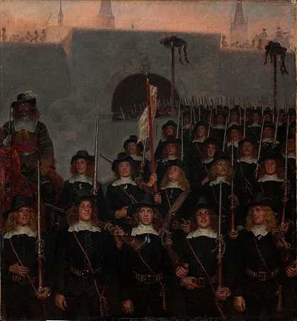1658年，学生们离开这里保卫哥本哈根`Students leave to defend Copenhagen in 1658 (1888) by Kristian Zahrtmann