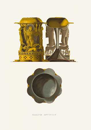 Panagia Artosnaia，v 1-2 um。（教育1）`Panagiia artosnaia, v 1~2 um. (izobrazhenie 1.) (1849 ~ 1853) by Fedor Grigoryevich Solntsev