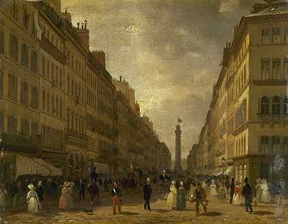 和平街`La rue de la Paix (1829) by Giuseppe Canella