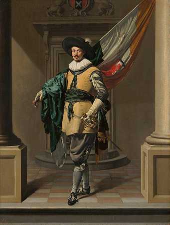 列夫·弗雷德里克斯（1590-1668）作为少尉的肖像`Portrait of Loef Vredericx (1590~1668) as an Ensign (1626) by Thomas de Keyser