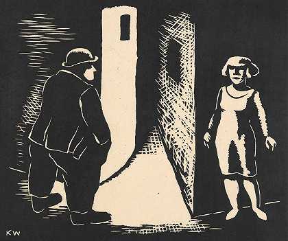 在晚上`Nachts (around 1929) by Karl Wiener