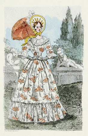 19世纪女性时尚1845`Modes feminines du XIXe siecle 1845 (1908) by Henri Boutet