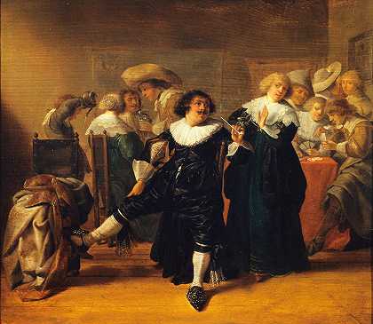 歌舞厅舞台`Scène de cabaret (1630 ~ 1640) by Anthonie Palamedesz.
