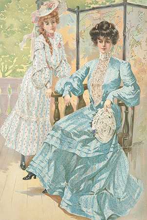 巴蒂斯特条纹丝绸`Batiste rayure soie (1904) by H. B. Claflin