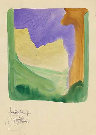 色彩研究，10页VII`Farbstudien, 10 Blätter VII (1923) by Karl Wiener