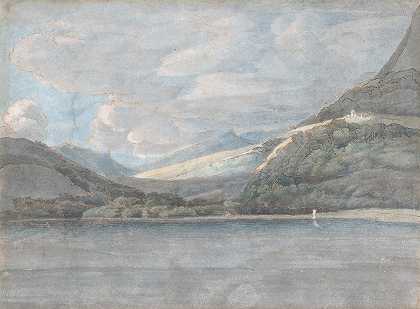 科摩湖景观`View of Lake Como (1781) by Francis Towne