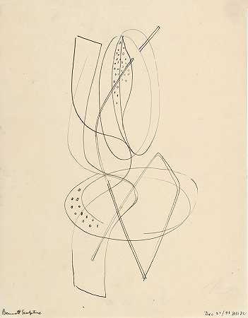 贝内特雕塑`Bennett Sculpture (1943) by László Moholy-Nagy