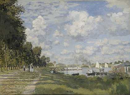 水池D银漆`Bassin dArgenteuil (circa 1872) by Claude Monet