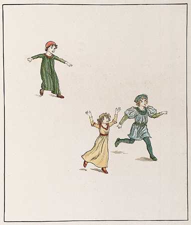 哈梅林Pl 31的花哨`The Pied Piper of Hamelin Pl 31 (1910) by Kate Greenaway