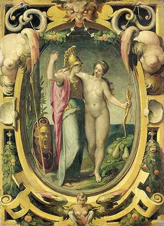 维纳斯和密涅瓦`Venus and Minerva (c. 1590 ~ c. 1620) by Circle of Pellegrino Tibaldi