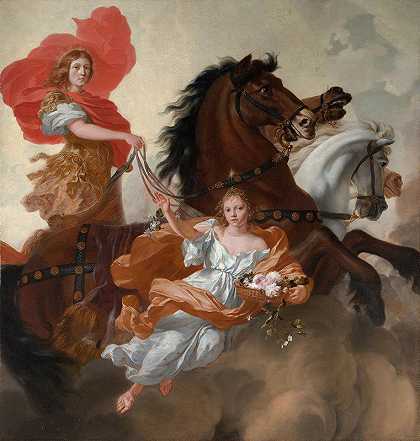 阿波罗与极光`Apollo and Aurora (1671) by Gerard de Lairesse