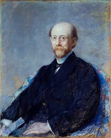肖像d霍姆`Portrait dhomme (1879) by Mary Cassatt