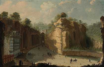 那不勒斯波佐利石窟`The Grotto of Pozzuoli, Naples by Pietro Antoniani