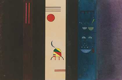 黑暗面`Dunkle Seiten (Dark Sides) (1931) by Wassily Kandinsky