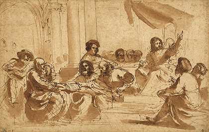 基督在圣殿里讲道`Christ Preaching in the Temple (1625–1627) by Guercino
