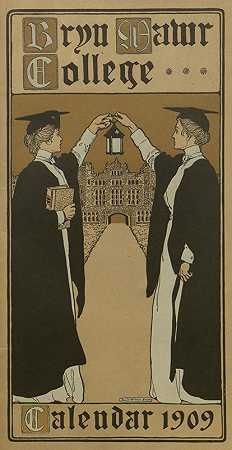 布林莫尔学院日历1909`Bryn Mawr College Calendar 1909 (1909) by Jessie Willcox Smith