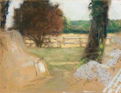 粘土的白色屏障`La Barrière blanche aux Clayes (circa 1932~38) by Édouard Vuillard