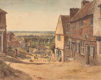 达纳尔巷，圣奥尔本`Dagnall Lane, St. Albans (ca. 1820) by William Henry Hunt