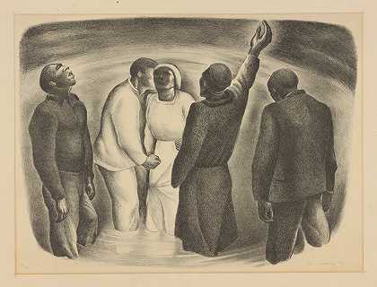洗礼`Baptism (1934) by M. Wolfe