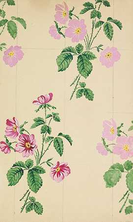 印花布的设计`Design for a printed fabric (1820–40)