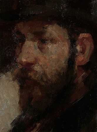 艺术交易商E.J.范·维塞林的肖像`Portrait of the Art Dealer E.J. van Wisselingh (c. 1880 ~ c. 1912) by Marinus van der Maarel