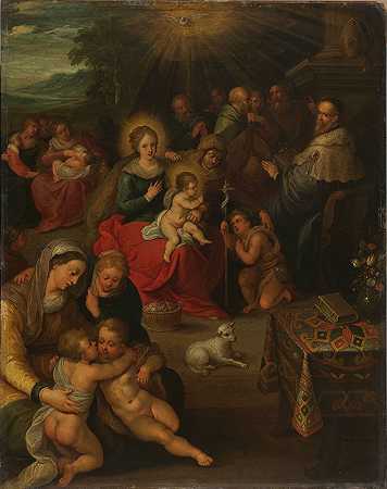 神圣的亲属关系`The Holy Kinship (1616) by Frans Francken the Younger