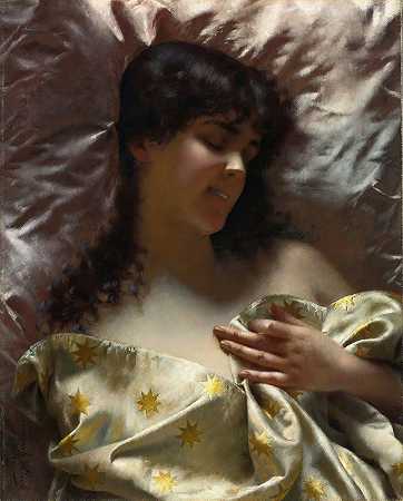 睡美人`Sleeping Beauty (1889) by Joseph Lieck