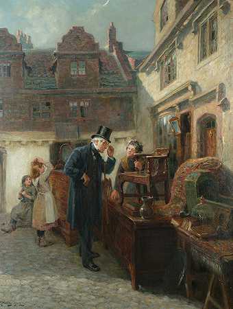 真正的古董`Real Antique (1902) by Ralph Hedley