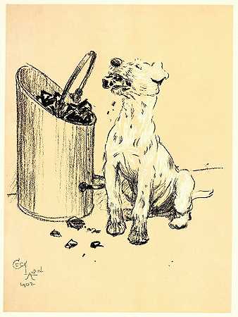 三伏天`A Dog Day Pl 26 (1902) by Cecil Charles Windsor Aldin