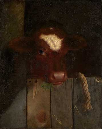 家养奶牛（小牛头）`The Family Cow (Calfs Head) (1869) by William Merritt Chase