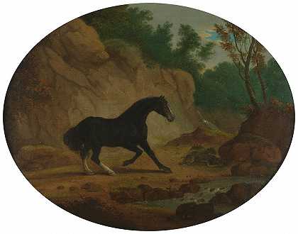 受惊的马`A Horse Frightened by a Snake (1792) by a Snake by Sawrey Gilpin