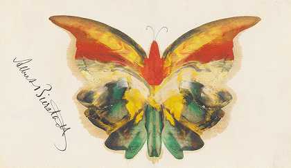 黄蝴蝶`Yellow Butterfly (ca. 1890) by Albert Bierstadt