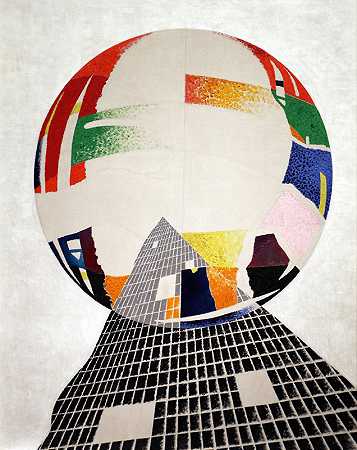 核I，CH`nuclear I, CH (1945) by László Moholy-Nagy