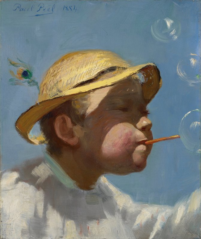 泡泡男孩`The Bubble Boy (1884) by Paul Peel