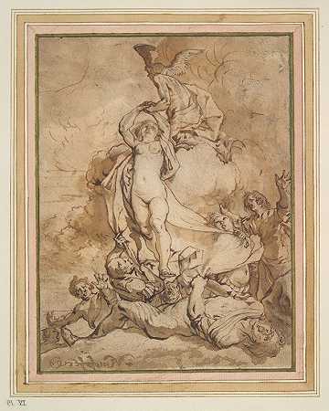 对康托的绑架`The Abduction of Contento (early to mid~17th century) by Nicolaus Knüpfer