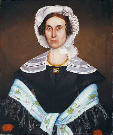 玛丽·P·菲什`Mary P. Fiske (1838) by John Wilkie