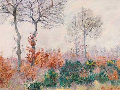 秋季修剪木材（效果D冬季）`Bois Tailler En Automne (Effet Dhiver) by Blanche Hoschedé-Monet