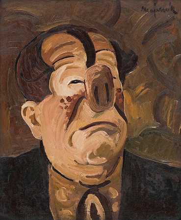 哭闹小丑`Crying Clown (1940) by Cyprián Majerník