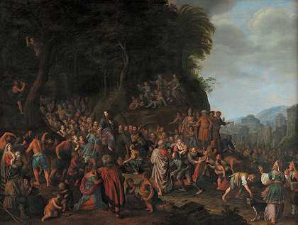 基督让我们进入耶路撒冷`Christs Entry into Jerusalem (1655) by Adriaen Van Nieulandt