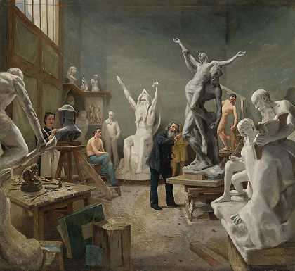 雕塑家s工作室`The Sculptors Studio by Philippe Parrot-Lecomte