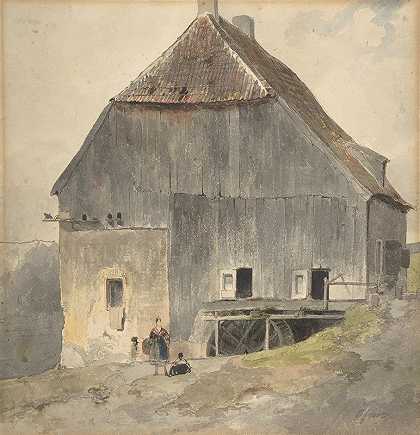 水磨`Watermill (ca. 1870) by Ernst Erwin Oehme